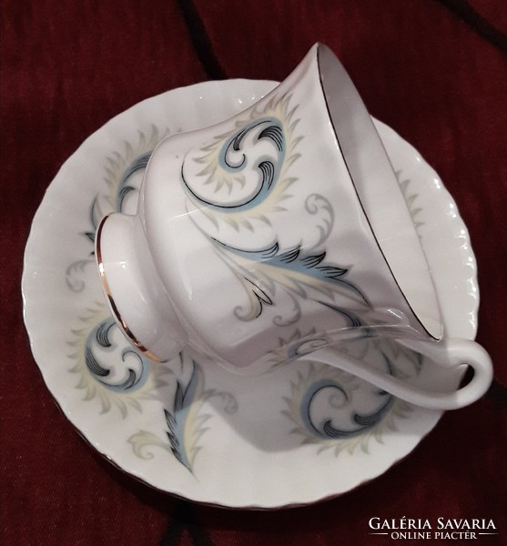 English porcelain coffee cup with plate