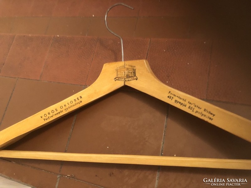 Antique clothes hanger marked