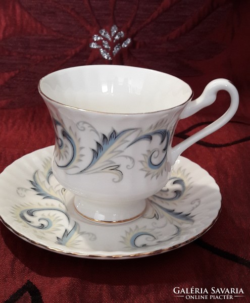 English porcelain coffee cup with plate