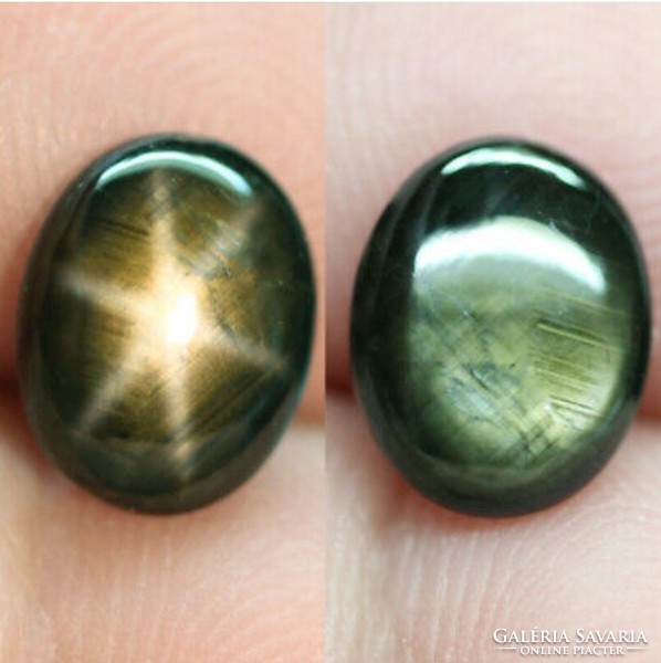 Real! Greenish-black star sapphire 3.06 Ct Sri Lanka