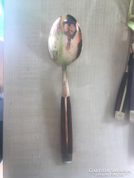 Cutlery 9 pcs, jean claude -thai - rosewood bronze brass - per person