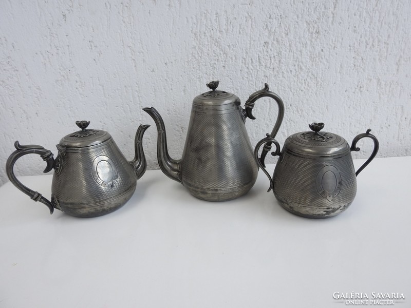 Silver-plated tea set from the 1800s