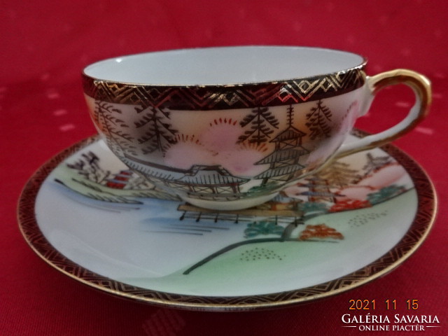 Japanese porcelain teacup + placemat, the cup is transparent. He has!