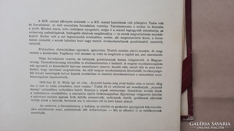 Lenin album from 1970 - Sándor ék, Károly Raszler, Ferenc Czinke, Domonkos Gaál - incomplete folder