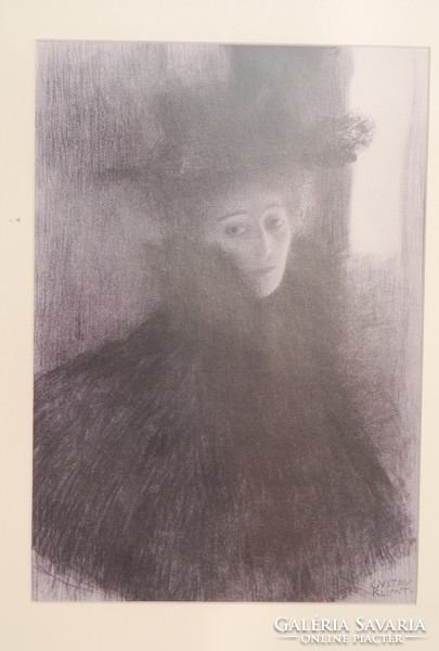 G. Klimt - Hölgy kalapban, modern reprodukció