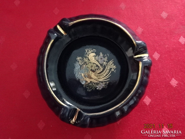 German porcelain ashtray with golden pheasant in the middle. He has!