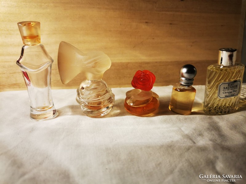 5 darab vintage luxusparfümös pl: Dior Paris, Fiorilu, Opupa Italy parfüm gyüjteményi darabok