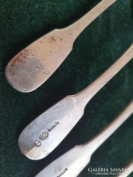 Silver antique tea spoon 1864 - 5 pcs