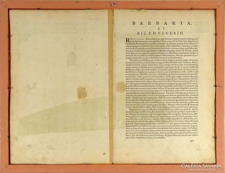 1A347 Abraham Ortelius: Mediterranean Sea 1574