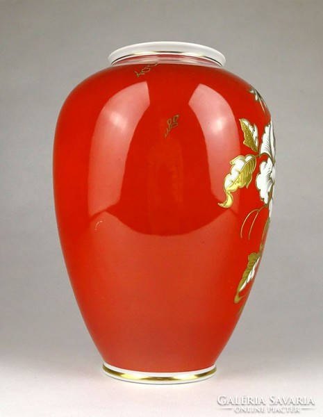 1G601 schaubach kunst floral porcelain vase 23 cm