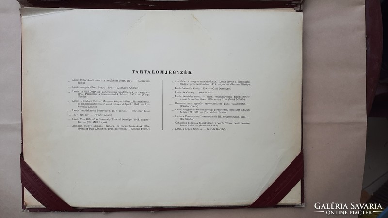 Lenin album from 1970 - Sándor ék, Károly Raszler, Ferenc Czinke, Domonkos Gaál - incomplete folder