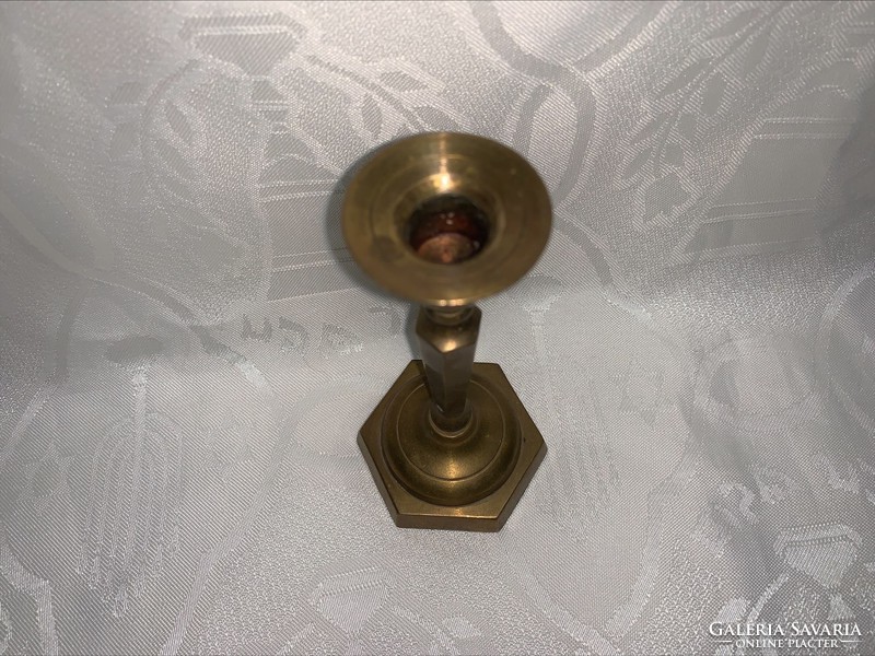 Antique bieder copper candle holder, candle holder, 14 cm, 202 g.