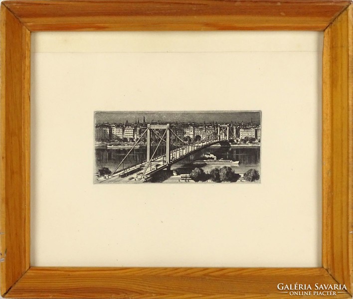 1D991 xx. 19th century Hungarian graphic artist: Elizabeth Bridge 1964 etching