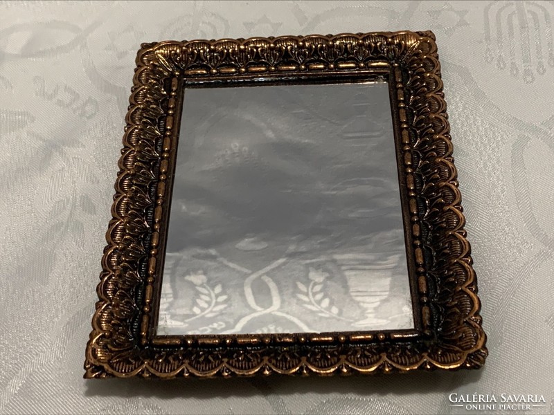 Retro solid copper mirror, copper framed wall mirror