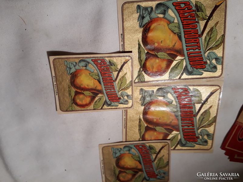 Old Hungarian glass labels, stickers