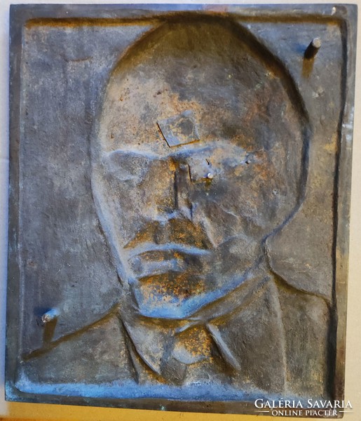 Róbert Csíkszentmihályi: lenin bronze relief 33x28 cm