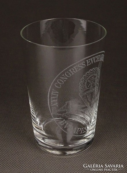 1F770 1938 budapest xxxiv. International Eucharistic Congress glass cup 10 cm