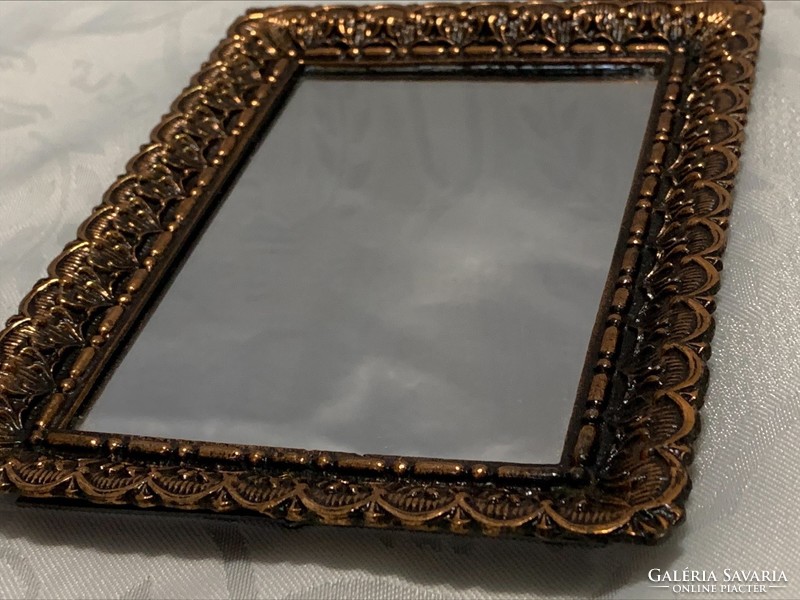 Retro solid copper mirror, copper framed wall mirror
