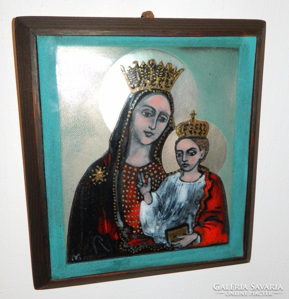 Mayta berta fire enamel pictures - madonna with child 3.