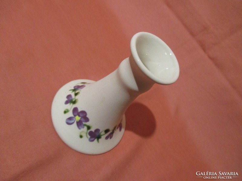 Violet ceramic candlestick