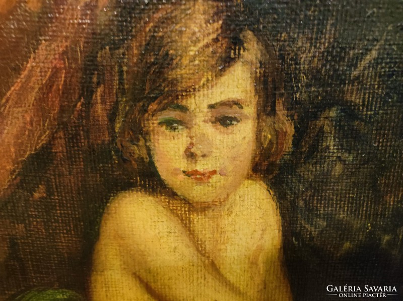 Rudolf Merényi (1893-1957) studio 80x60 cm + frame on oil canvas