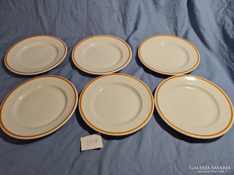 V096 lowland yellow-edged small plate 6 pcs