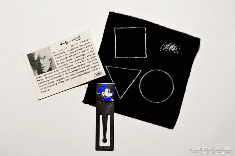 Andy Warhol könyvjelző a múlt évezredből