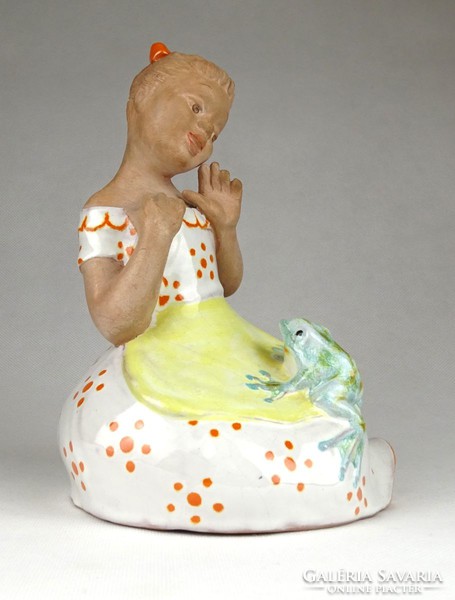 1G600 butcher gauze little girl ceramic figure 18 cm