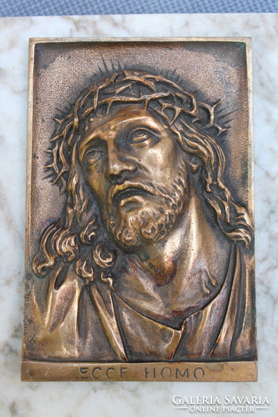 Ecce homo bronze plaque, also as a gift!