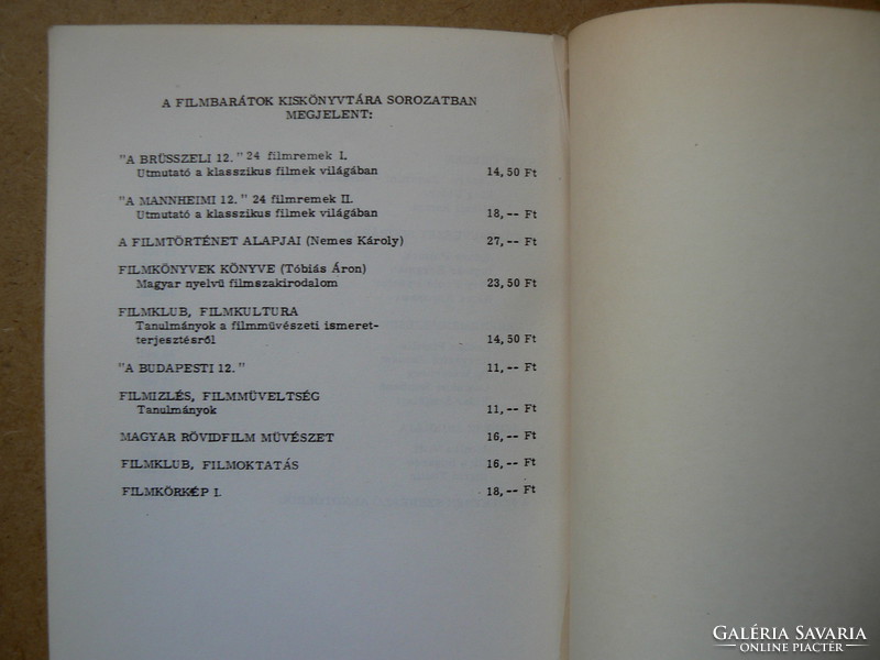 FILMALKOTÓK MŰHELYÉBEN, FILMBARÁTOK KISKÖNYVTÁRA 11., KÖNYV JÓ ÁLLAPOTBAN (1000 pld.) RITKA!