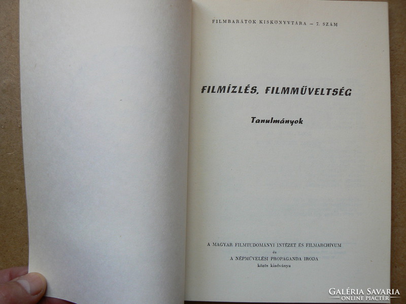 Film taste, film education, small library of film lovers 7., Book in good condition (1000 pl.) Rare!
