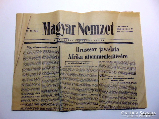 July 25, 1963 / Hungarian nation / birthday :-) no .: 19312