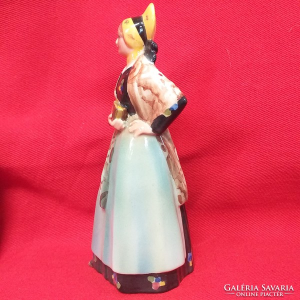 Rare gmundner austria folk costume woman ceramic figurine.