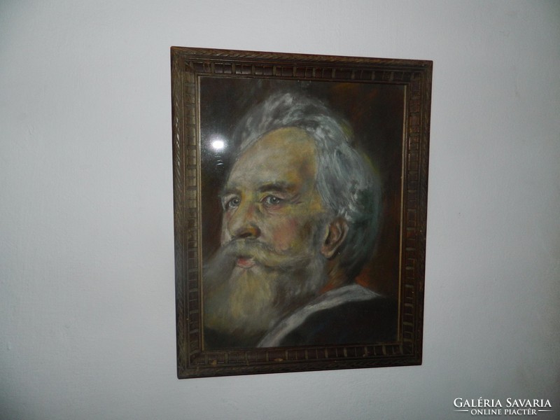Pastel image portrait-: old nobleman