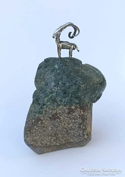Ibex silver statuette