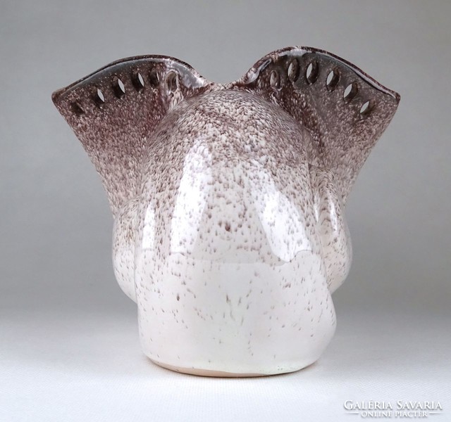 1G614 unmarked large ceramic head pot 14 cm