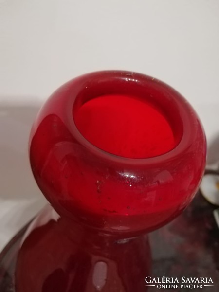 Leonardo piros nagy váza .30 cm