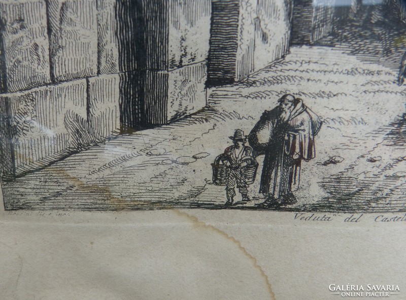 Antique etching, Rome -1820 / l.Rossini