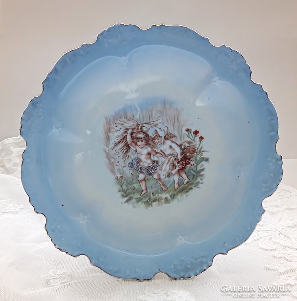 Art Nouveau bowl in light blue