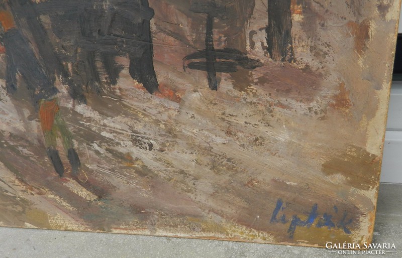Paul Lipták's painting is an original painting of oil / wood