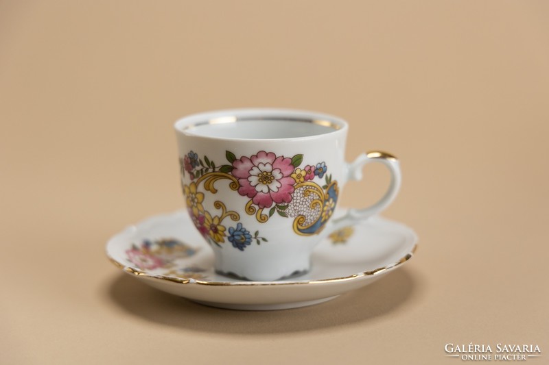 Bavaria Tirschenreuth porcelán csésze, alátét tányérral