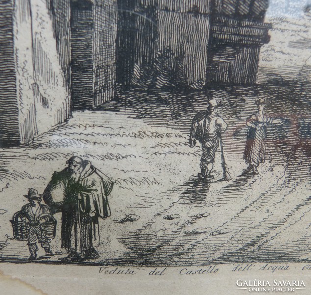 Antique etching, Rome -1820 / l.Rossini