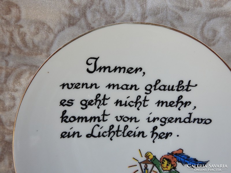 Mittertech bavaria wall plate - German inspirational, spiritual text immer, wenn man ...