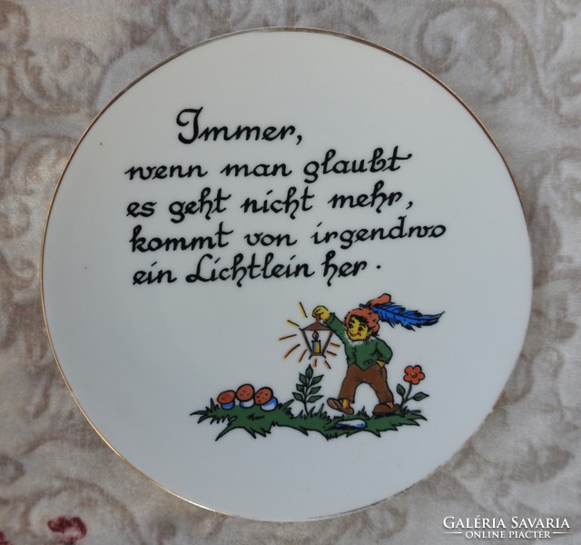 Mittertech Bavaria falitányér - német inspiráló, spirituális szöveggel Immer, wenn man...