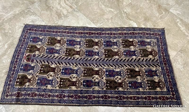 Special Afghan tribal rug 202x108