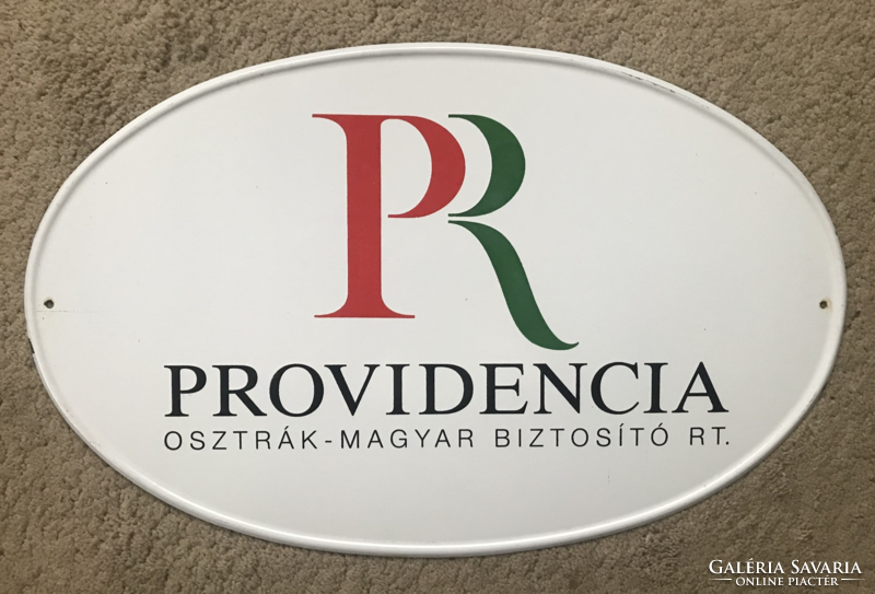 Providencia boztosító - zománctábla (oval, zománc tábla)