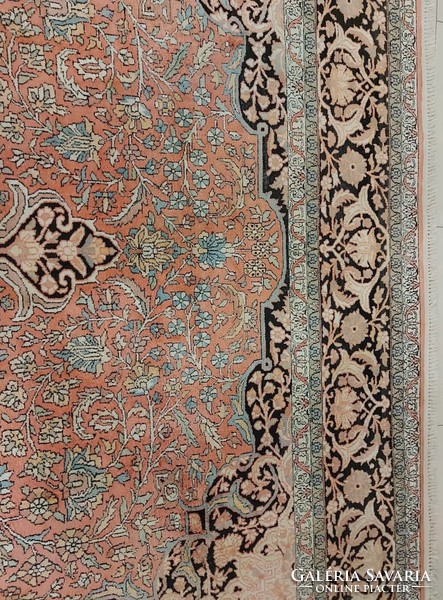 -50% Real cashmere caterpillar silk hand knotted Persian rug 280x380 ghom pattern pf_19