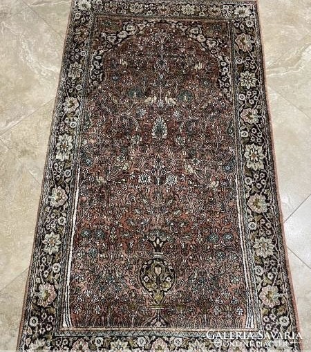 Kashmiri 100% silk carpet 160x89
