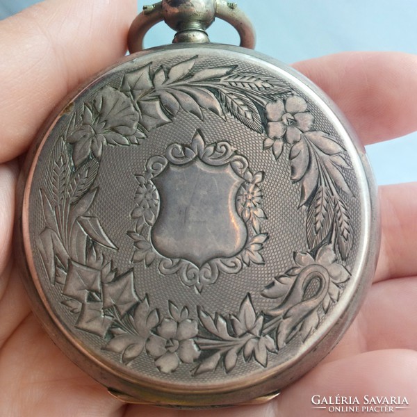 Tissot, silver case pocket watch