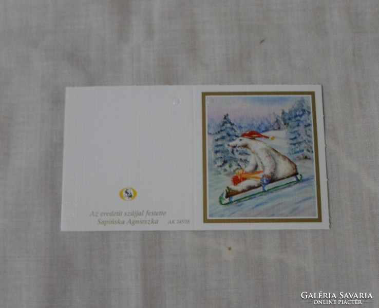Művészi ajándékkísérő kártya 4.: tél, ünnep, karácsony